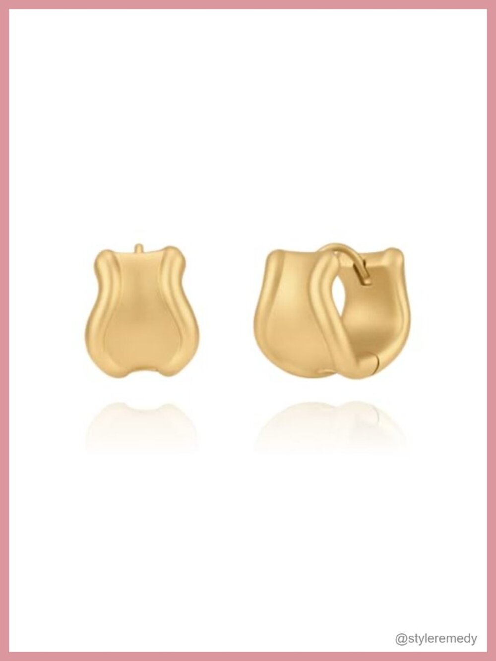 18K Gold Plated Huggie Hoop Earrings with 5A CZ, Hypoallergenic
